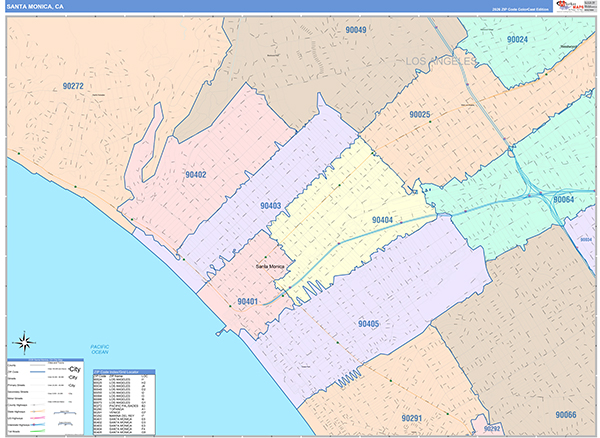 Santa Monica Map Color Cast Style